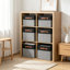 Bacs de rangement 11 x 11 cubes, ensemble de 4 cubes de rangement en tissu pour tablette, placard, panier avec poignées en cuir robuste, pliable et polyvalent