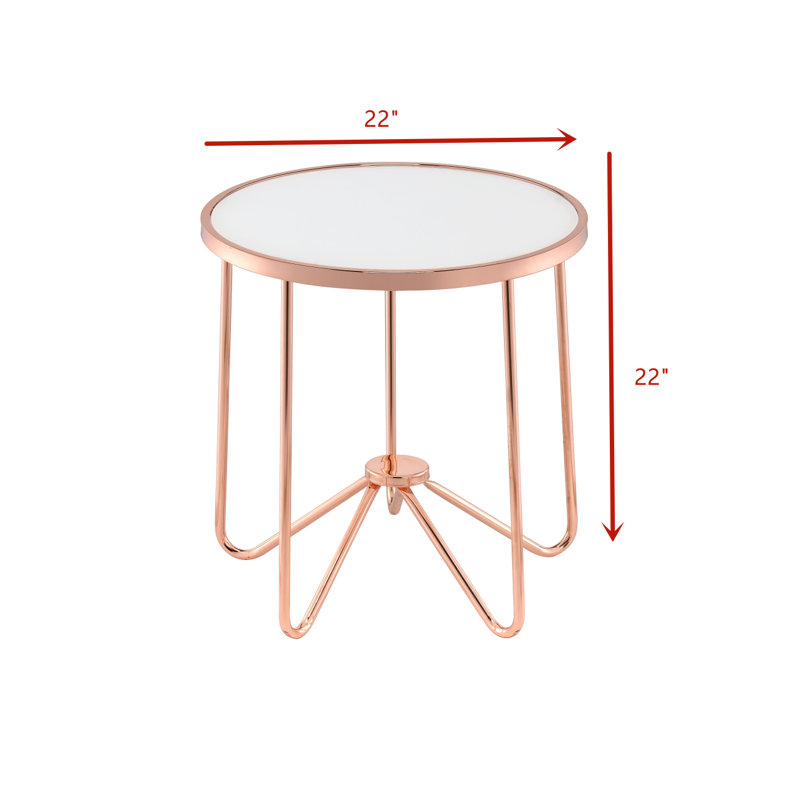 Table de bout avec plateau en verre