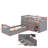 L-Shaped Space-Saving Twin Loft And Twin Platform Bed With 7 Drawers And Guardrails-493832420
