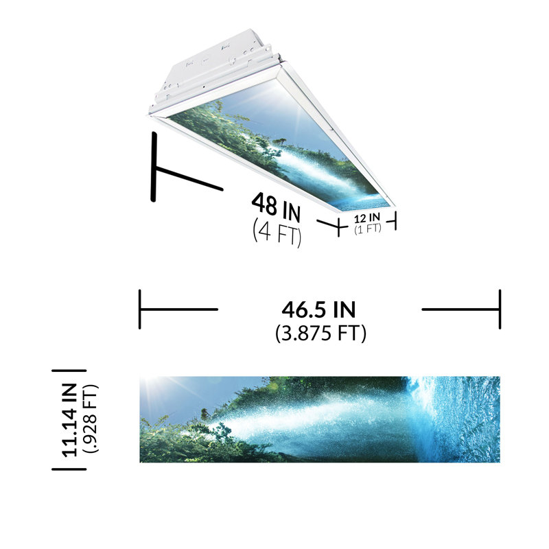 Waterfall Rectangle Fixture Component Ceiling Light