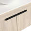 Meuble-lavabo flottant 24 po avec lavabo en céramique, meuble-lavabo mural en chêne blanc, porte à fermeture en douceur, rangement spacieux, poignées en métal, 2 ensembles en chêne moderne, lavabo, armoires à porte à fermeture en douceur, espace,