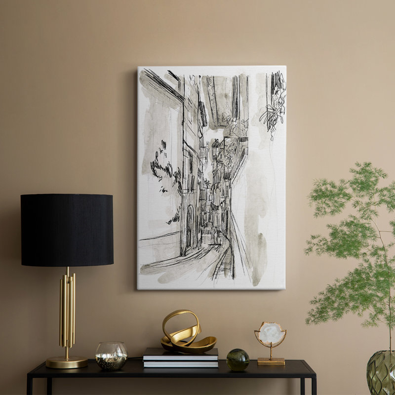 Europe Street Sketches I - galerie sur mesure, H 48 po x l 32 po
