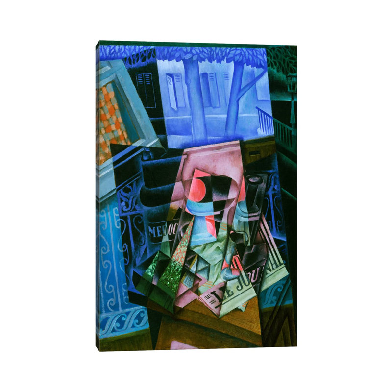 Still Life Before An Open Window, Place Ravignan by Juan Gris - Wrapped Canvas Print, 101.6 cm H x 66.04 cm W x 1.91 cm D