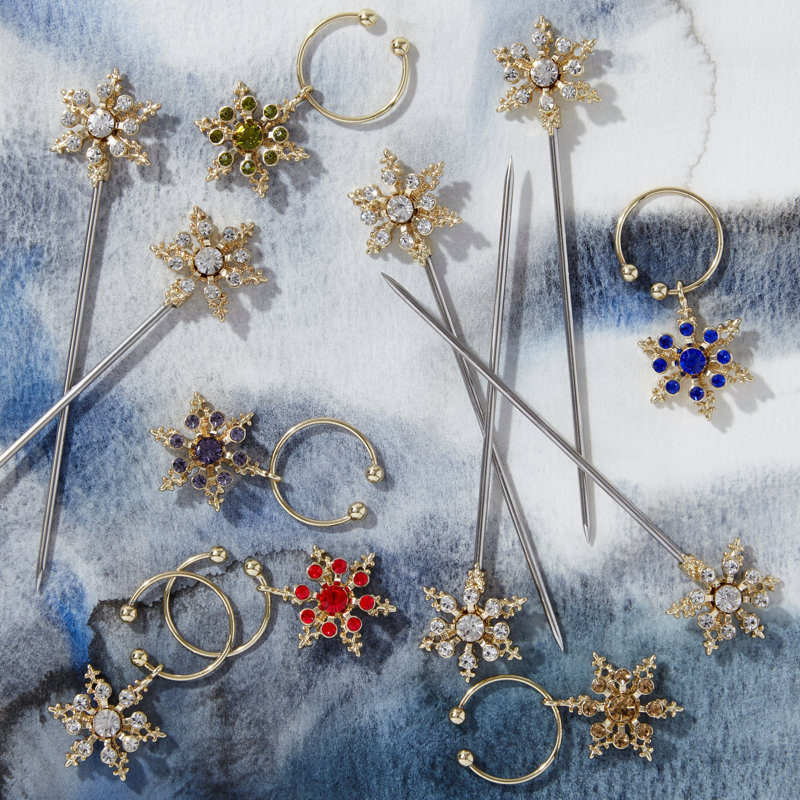 Snowflake Wine Charm