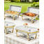 Ensemble de 2 réchauds et de réchauds pour buffet avec couvercle et cadre pliable Chafing