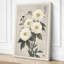 White Chrysanthemums Japandi - Wrapped Canvas-408803088-408803091