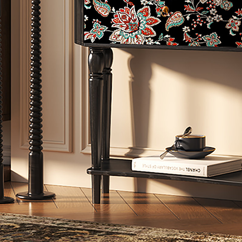 Buffet 33,5 po de style rétro, Noir