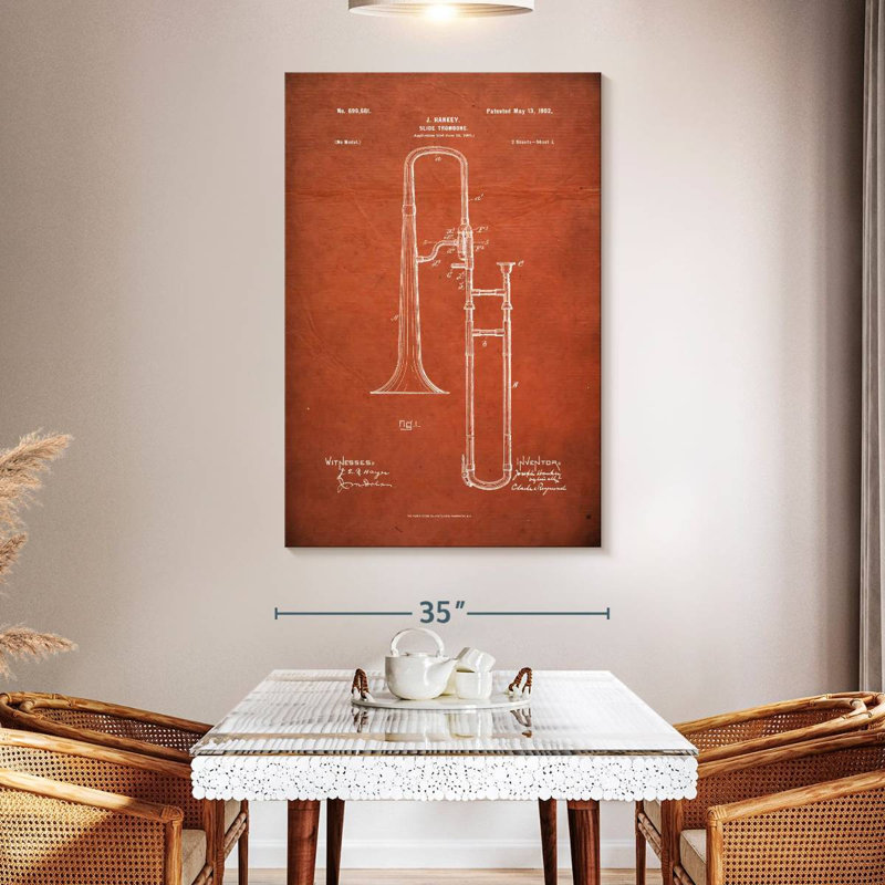 Slide Trombone Lachaka orange, H 51 po x l 34 po