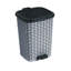 Poubelle à pédale en osier rotin 1,6 gallon-75070198-12286125