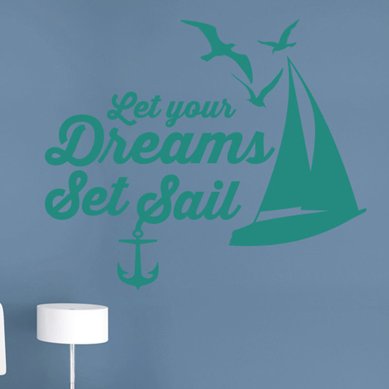 Nautical & Beach Wall Decal, Medium, Aqua Green