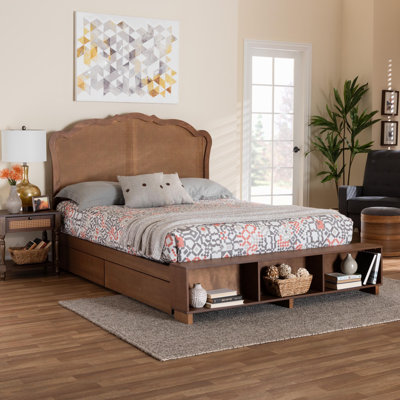 Celese Mid-Century Brown Storage Bed by Bayou Breeze