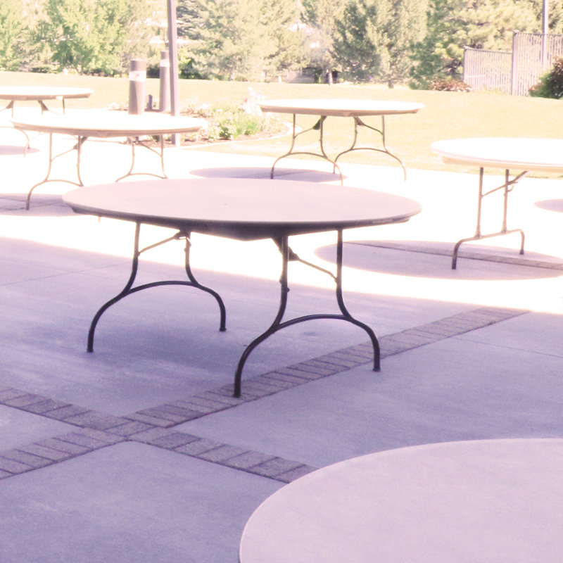 Table pliante 60 po, Beige