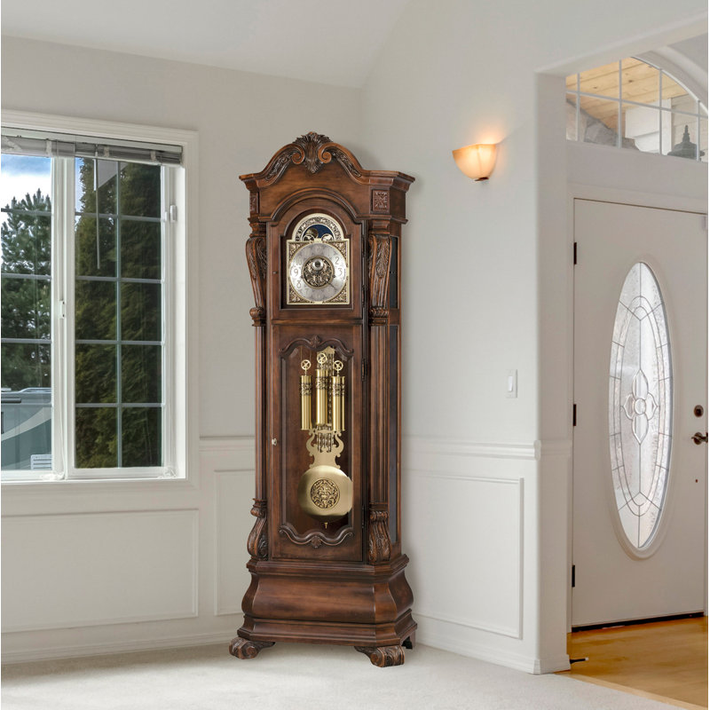 Hamlin 93'' H Solid + Manufactured Wood Grandfather Clock