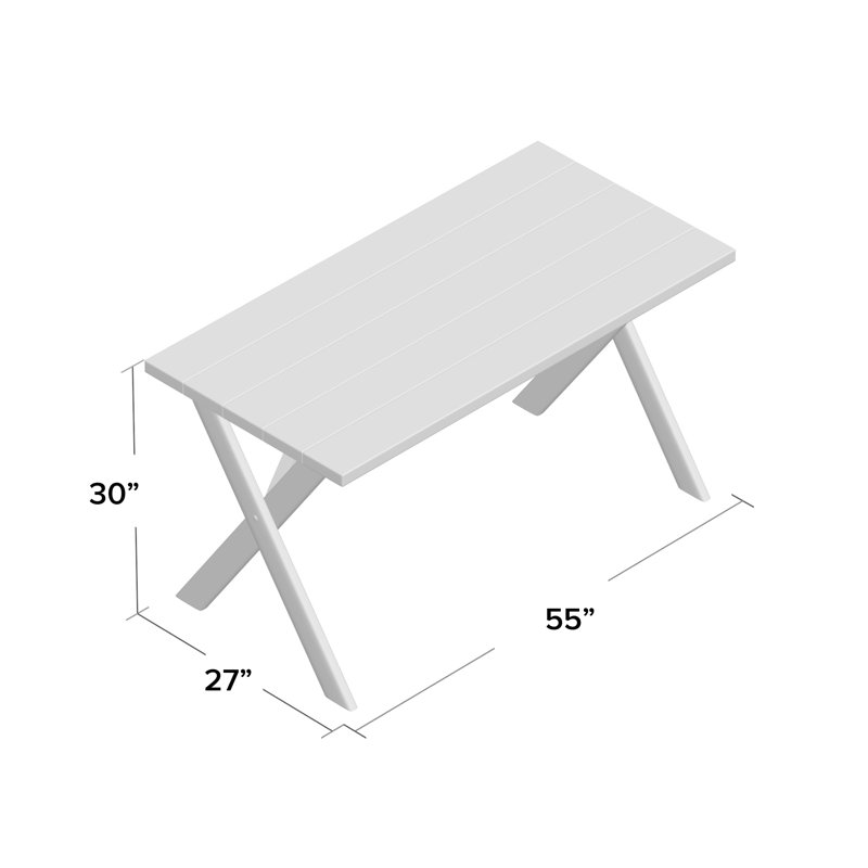 Vindas Rectangular Cedar Outdoor Picnic Table , 55'' in. W 27'' in. D, Cedar Stain