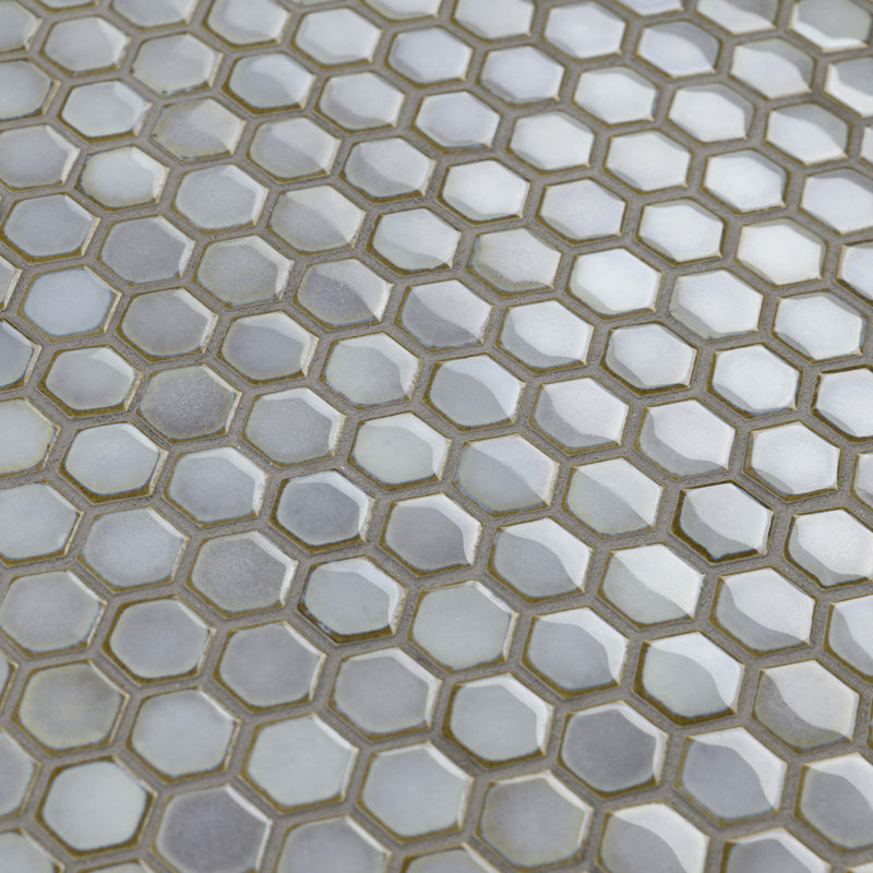 Carreau de mosaïque en porcelaine pour plancher et mur de 11-7 / 8 "x 13-1 / 4" Hudson, Œil gris