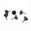 Rimmed Brown Wooden Knob – Set of 6