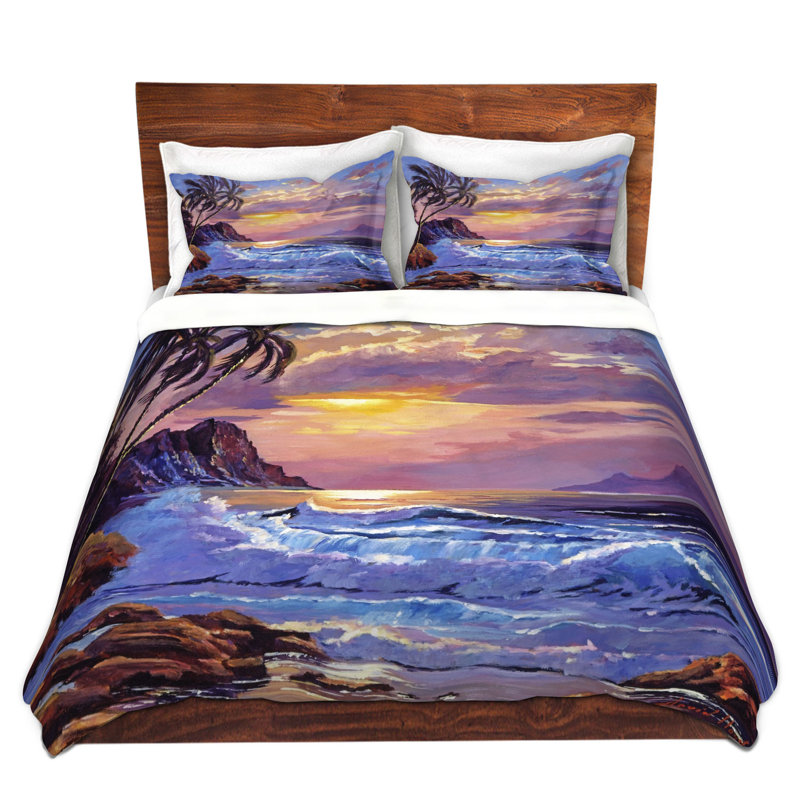 Ensemble de housse de couette simple DiaNoche en microfibre par David Lloyd Glover - Maui Sunset