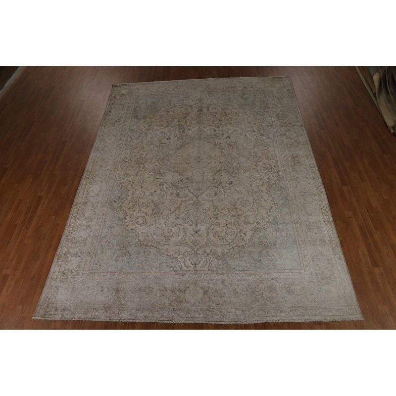 Tapis traditionnel rétro en laine 9 x 13