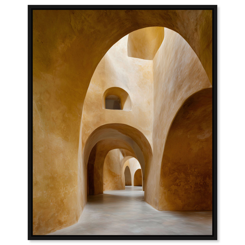 Honeyed Vaults II Print by Oliver Gal, 17"H x 21"W, Black Floater Frame