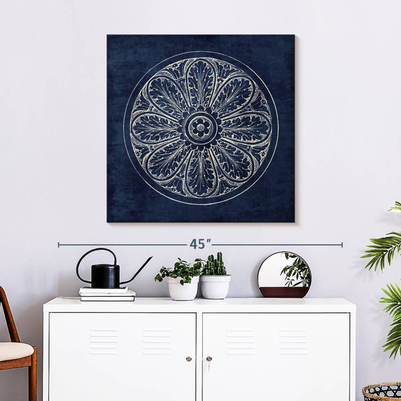 Lilie Rosette V Indigo, 30" H x 30" W