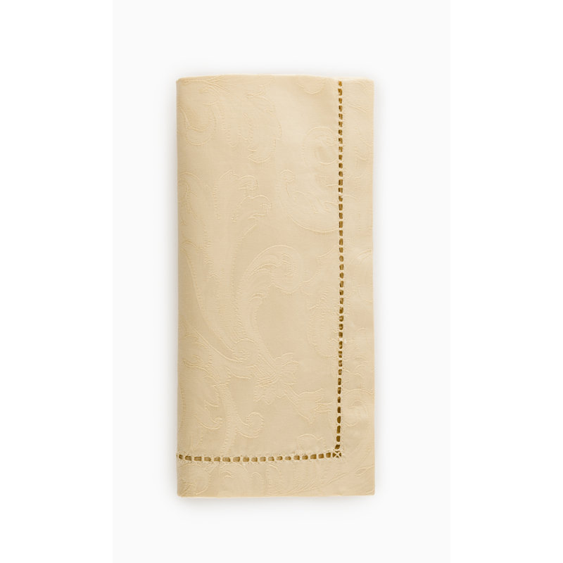 Acanthus Cotton Square Napkins, Parchment