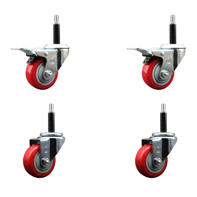 Ensemble de roulettes extensibles Poly 3/4