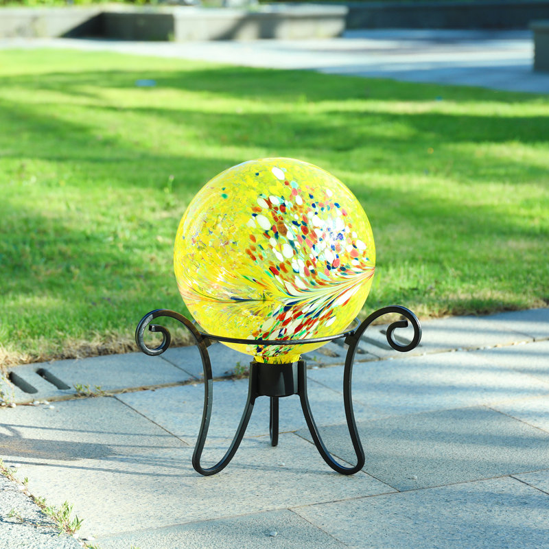 Boule de regard en verre Rovanio, Jaune