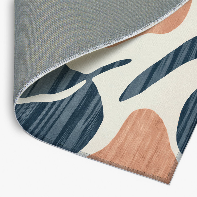 Tapis intérieur et extérieur bleu Watercolor, Rectangulaire 2 pi x 3 pi