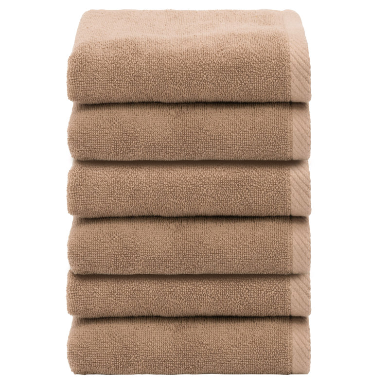 Cocoa Turkish Cotton Hand Towels Set of 6