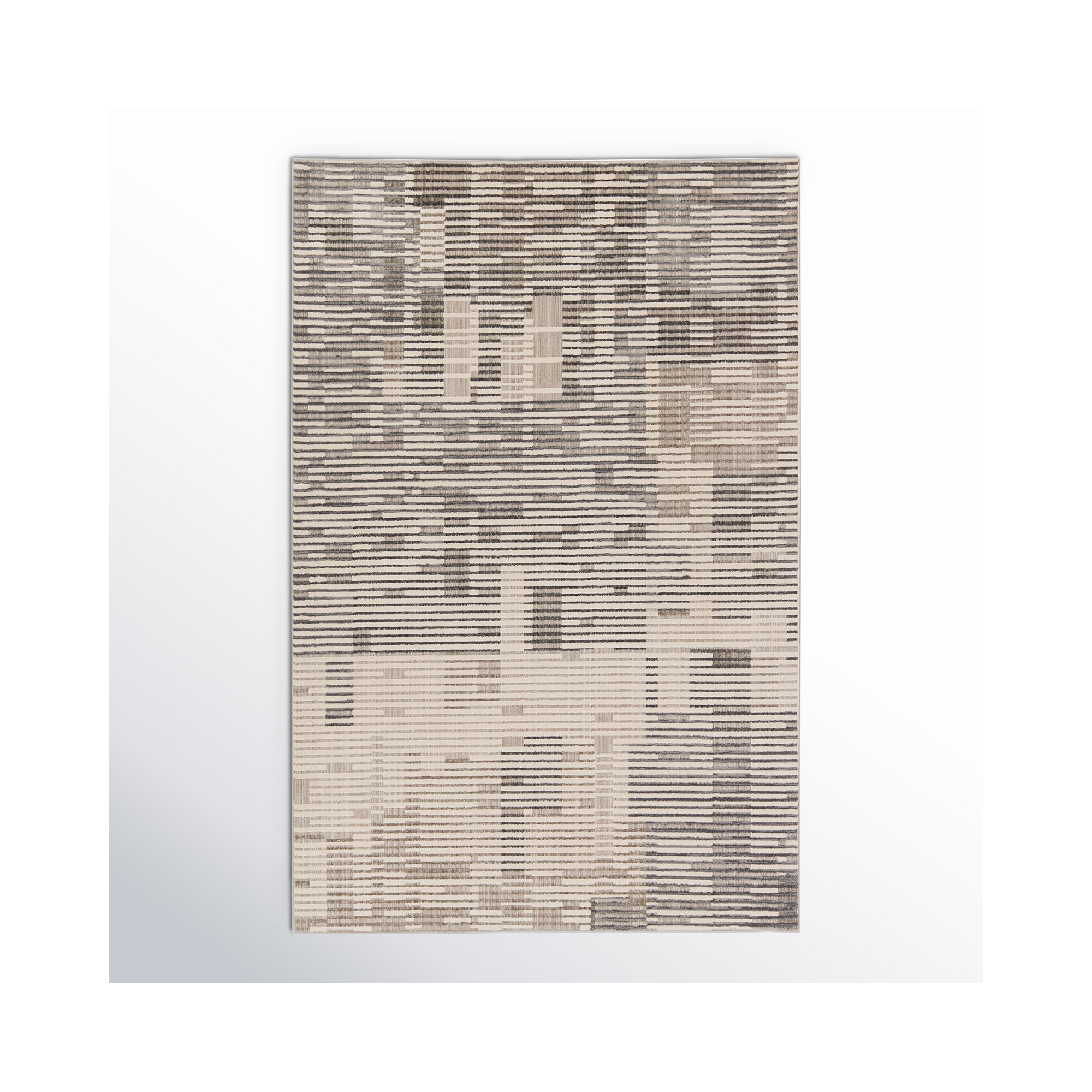 Erwin Gray/Cream/Taupe Rug, Rectangle 5'3" x 8'