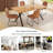 Costner 63" Modern Oak Dining Table Set For Small Spaces, 5-piece Set With Rectangular Table & 4 Padded Leather Chairs, Compact, Sturdy & Easy To Assemble-123027136-123027139