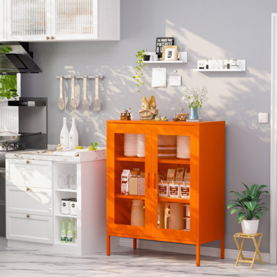 Shontrice Steel Rectangle Accent Cabinet