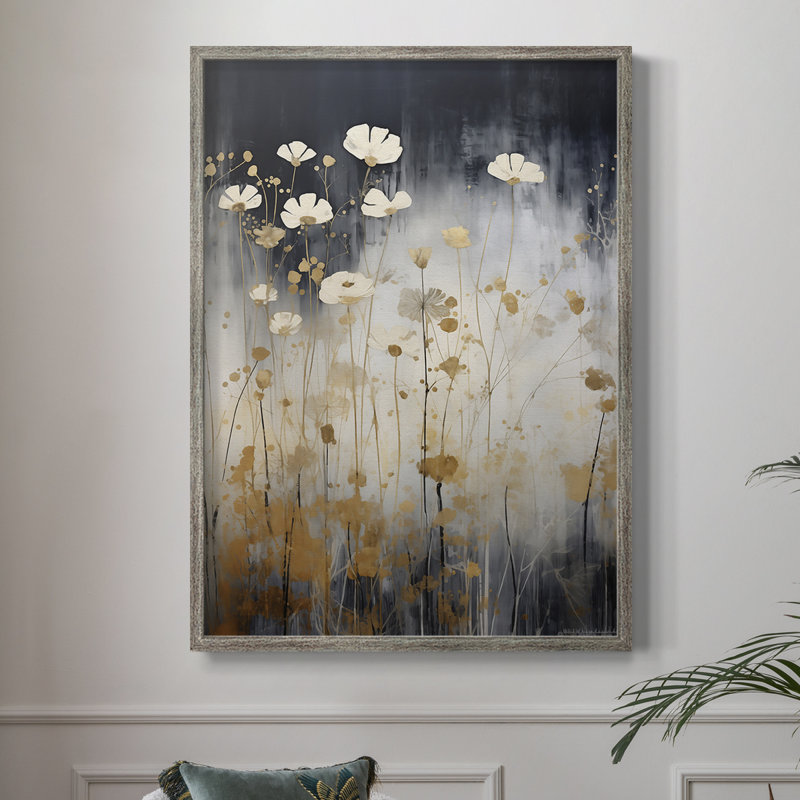 Reproduction encadrée FLORAL Series CDXVIII - bois massif, H 30 po x l 24 po