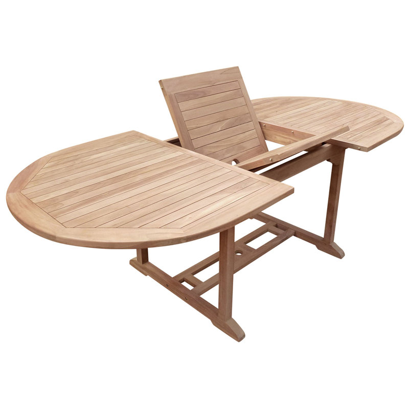  Table de salle à manger d'extérieur en teck Cosper, H 31 po x l 71 po x P 39 po