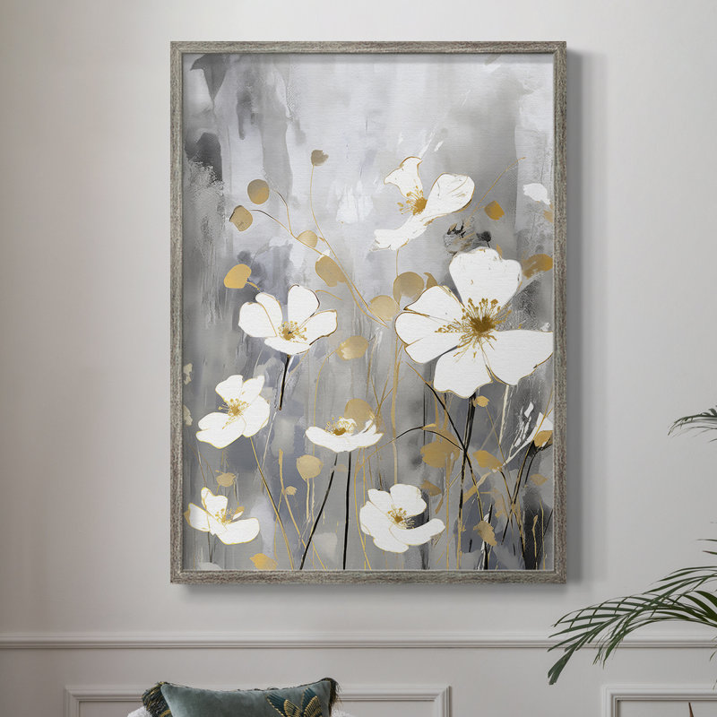 Reproduction encadrée FLORAL Series CDVII - bois massif, H 11 po x l 9 po