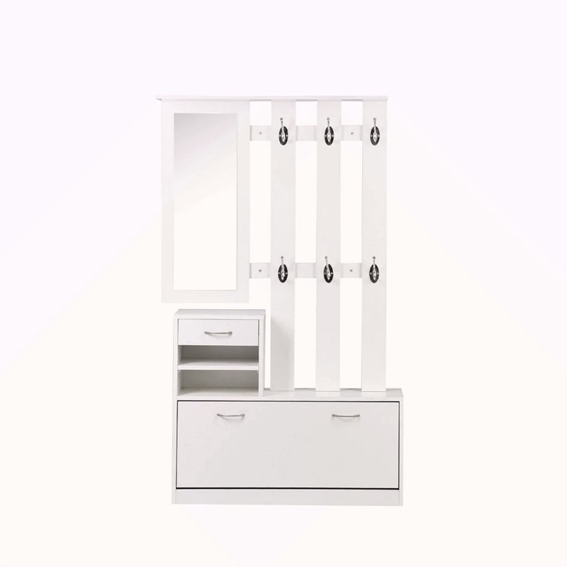 Armoire à combinaison avec armoire à chaussures + étagère suspendue + miroir