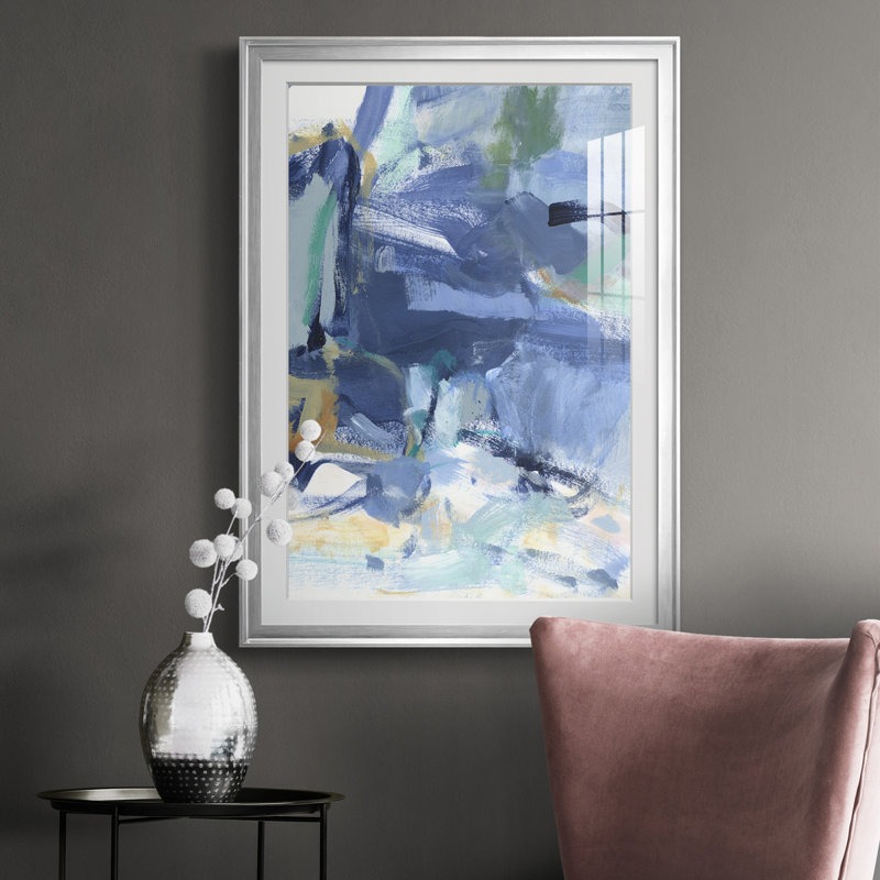 " Blue Room I ", 36.5" H x 26.5" W, Silver