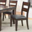 Ensemble de cuisine de style transitionnel en bois massif foncé de 2 pièces Chaises de salle à manger audacieuses et robustes