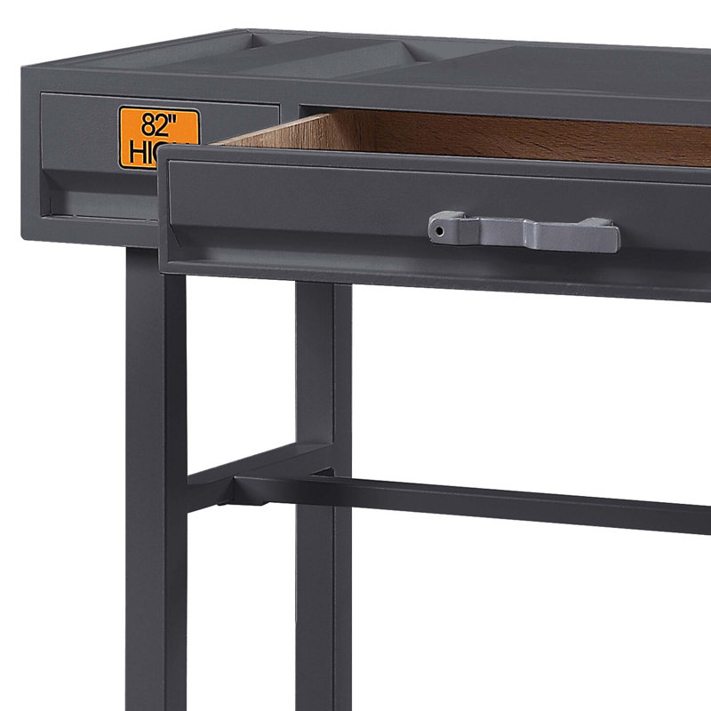 Bureau d'écriture avec 1 tiroir, Métal industriel
