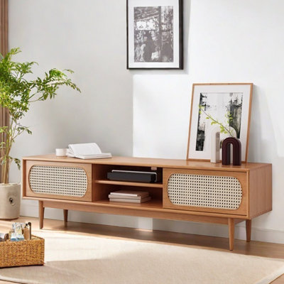 Meuble télé minimaliste en bois massif