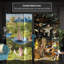 84" x 38.75" Tall Double Sided Garden of Delights Canvas 3 Panel Room Divider