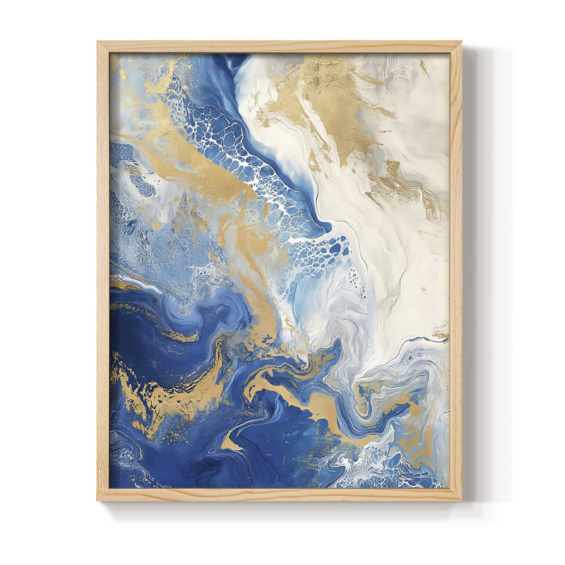 ABSTRACT Series CDXII, reproduction encadrée - bois massif, H 11 po x l 9 po