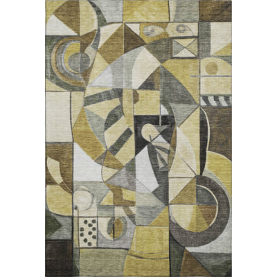 Premium Machine Washable Lubbers AMF1758 Abstract Rug