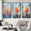 "Voiliers abstraits" - 3 pièces sur toile-1684379451-1684378821