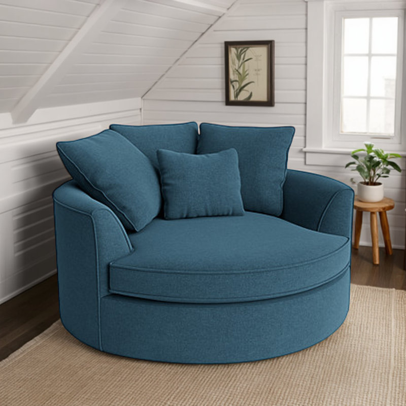Ashonte Upholstered Barrel Chair, Hill Beach