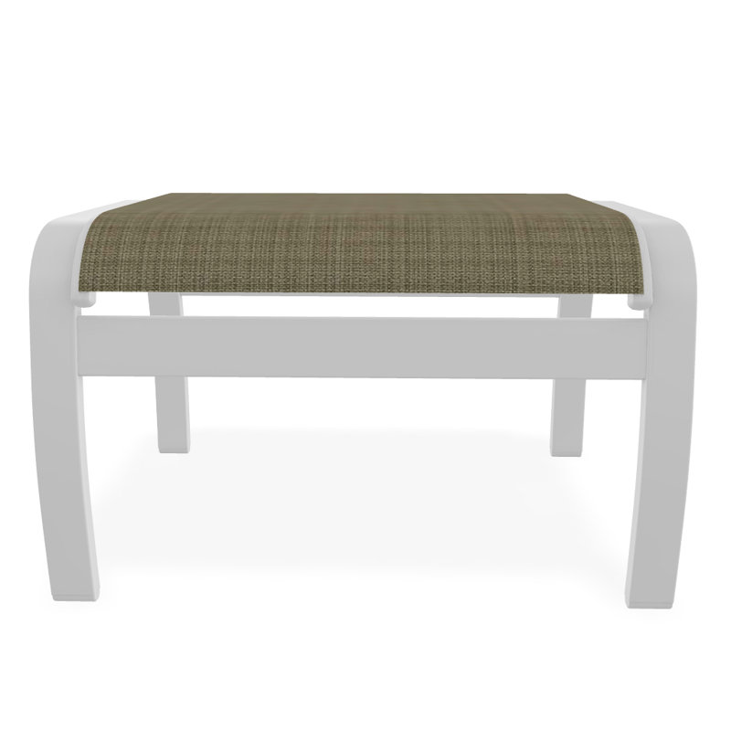 Repose-pieds d'extérieur avec coussin Askar, Blanc texturé, Pierre Elevation