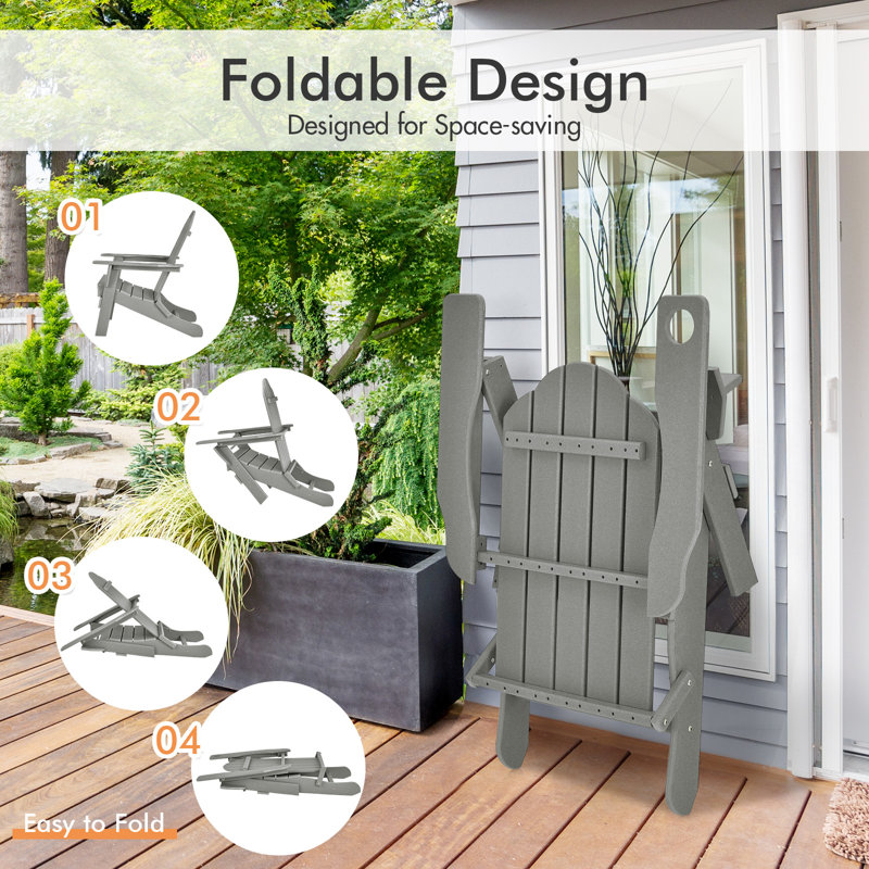 Outdoor Adirondack Chair, Grey