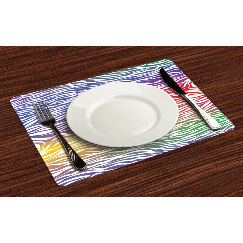 Récapitulatif 18,5" zèbre print, Vert, rouge et mauve