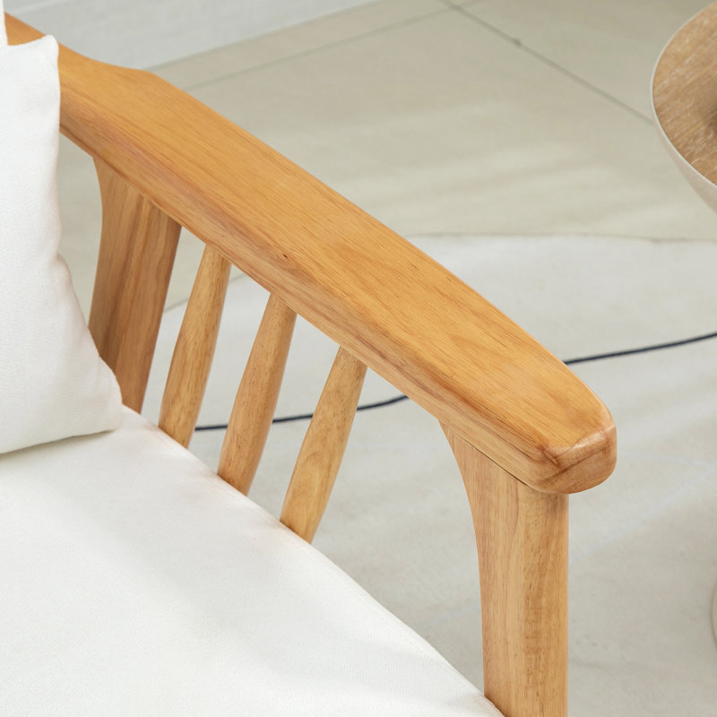 Fauteuil Hmat, Polyester blanc crème