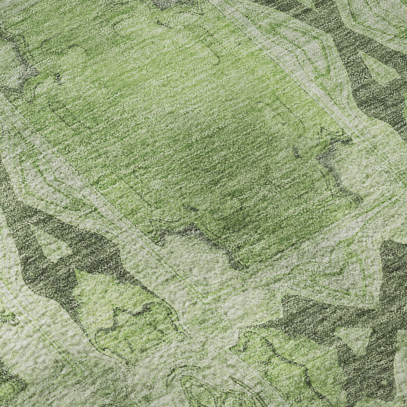 Tapis vert Cerrito AMF564 lavable à la machine de qualité supérieure, Rectangulaire 3 pi x 5 pi